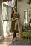 Tew Rayon With Embroidered Work Kurti With Bottom Dupatta Wholesale Price In Surat